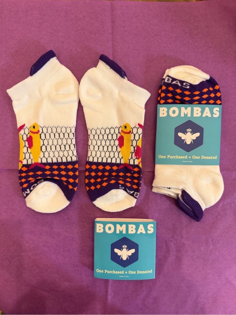 2 Pair Bombas- Mid-weight Ankle Socks